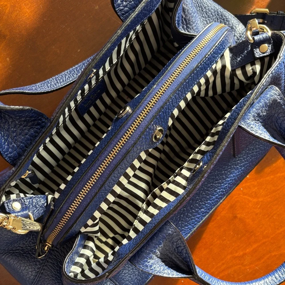 KATE SPADE - EUC Southport Ave Sloan Satchel Cobalt Blue Leather Bag